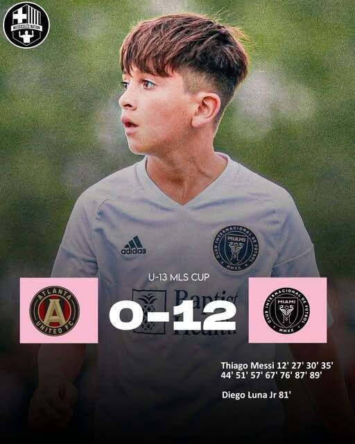  假新聞！梅西兒子U13比賽單場1人轟11球，多家媒體報道后刪除新聞