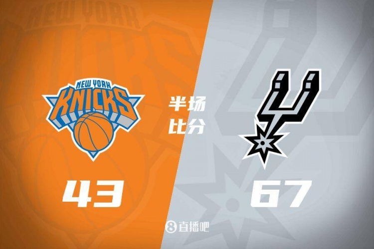  花了？馬刺半場(chǎng)4人得分上雙67-43領(lǐng)先尼克斯24分 唐斯19分