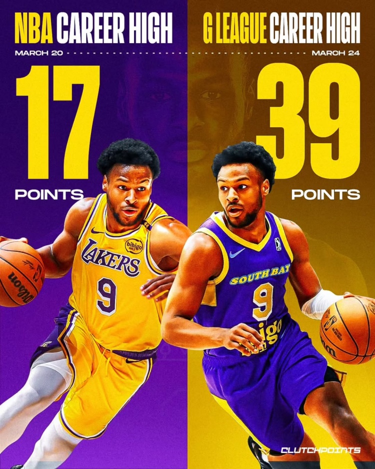  在進(jìn)步！布朗尼一周內(nèi)先后創(chuàng)下個人NBA和G聯(lián)盟單場得分新紀(jì)錄